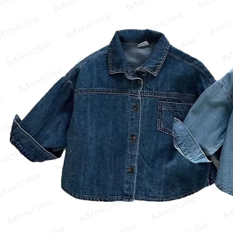 Baby Toddler Turn-Down Collar Long Sleeve Denim Jacket - image 5