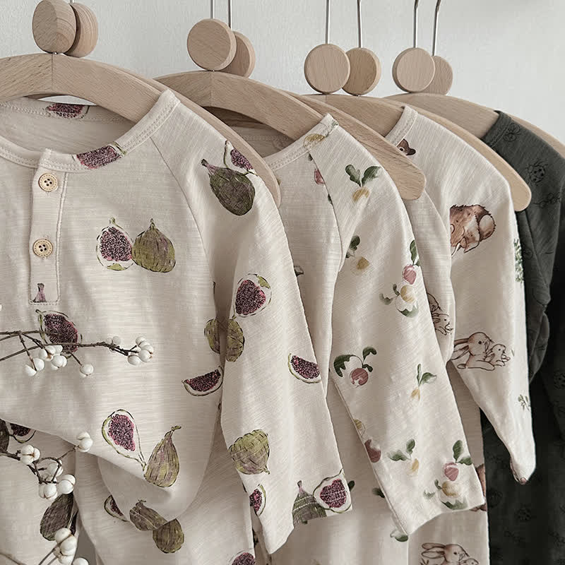 Toddler Baby Beige/Gray Cozy Pajama 2-piece Set - image 7