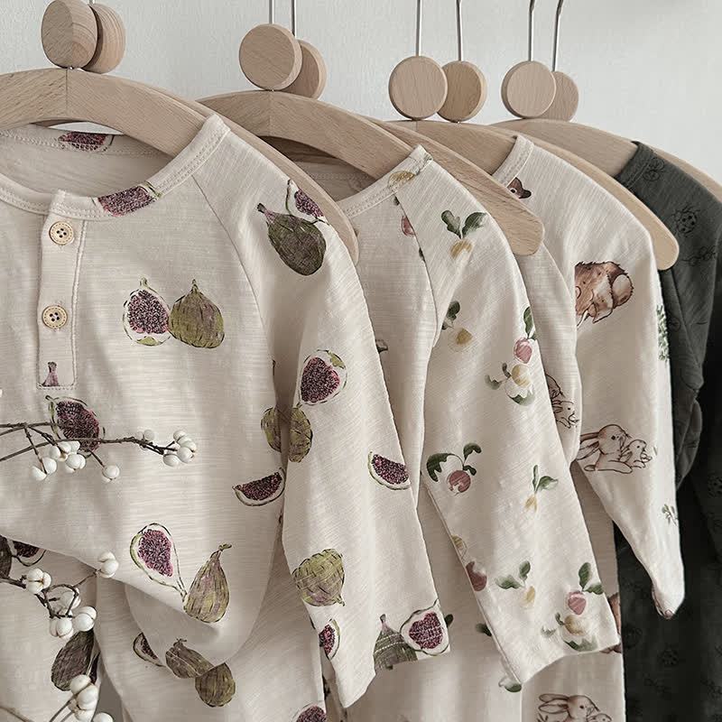 Toddler Baby Beige/Gray Cozy Pajama 2-piece Set - image 7