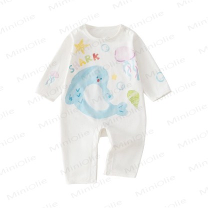 Baby Watercolor Animal Cotton Romper - image 4