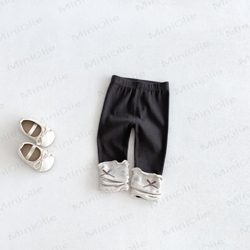 Baby Lace Trim Leggings - Gray - 2-3T - image 5