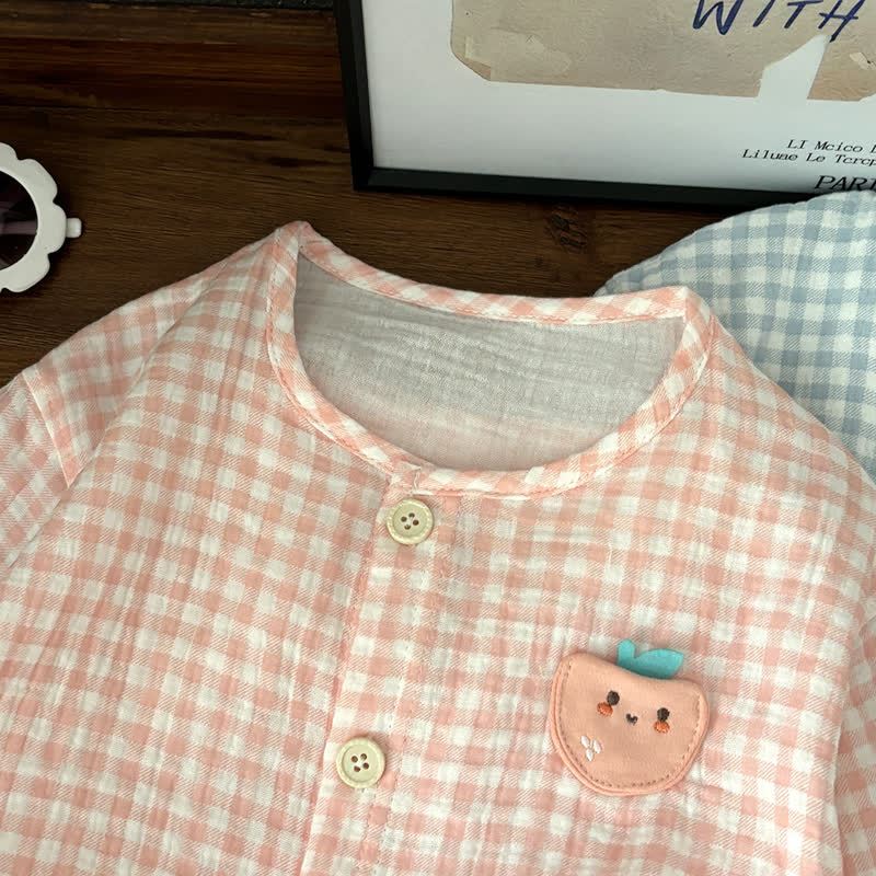 Toddler Animal Print Gingham Lounge Pyjama 2-piece Set - image 6