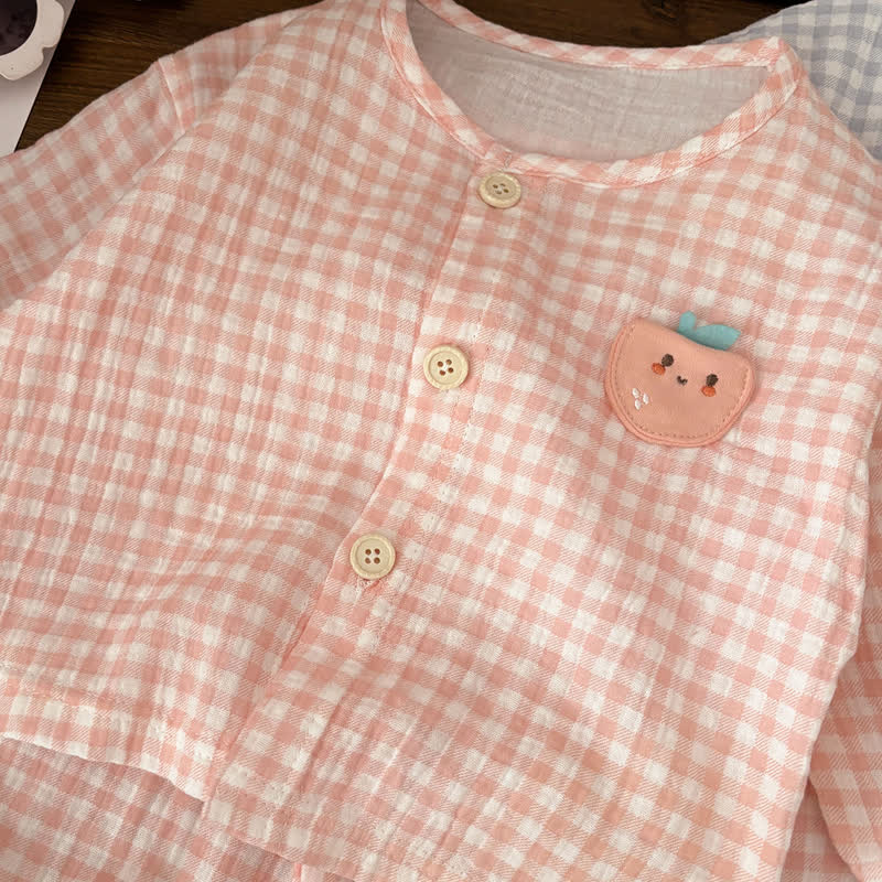 Toddler Animal Print Gingham Lounge Pyjama 2-piece Set - image 7