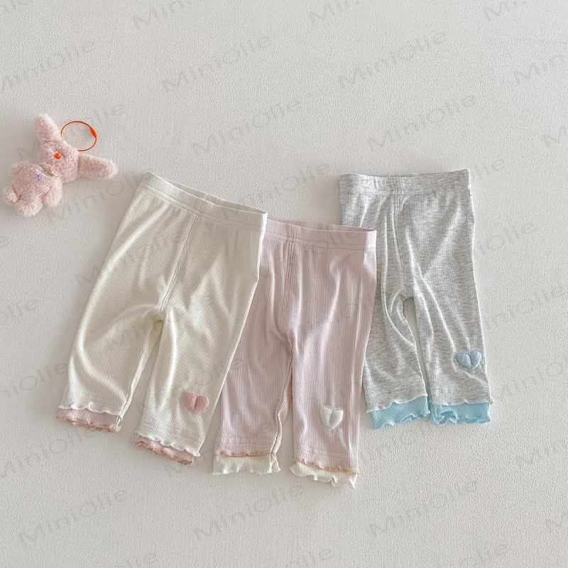 Baby Toddler Girl Solid Color Knitted Leggings - image 1