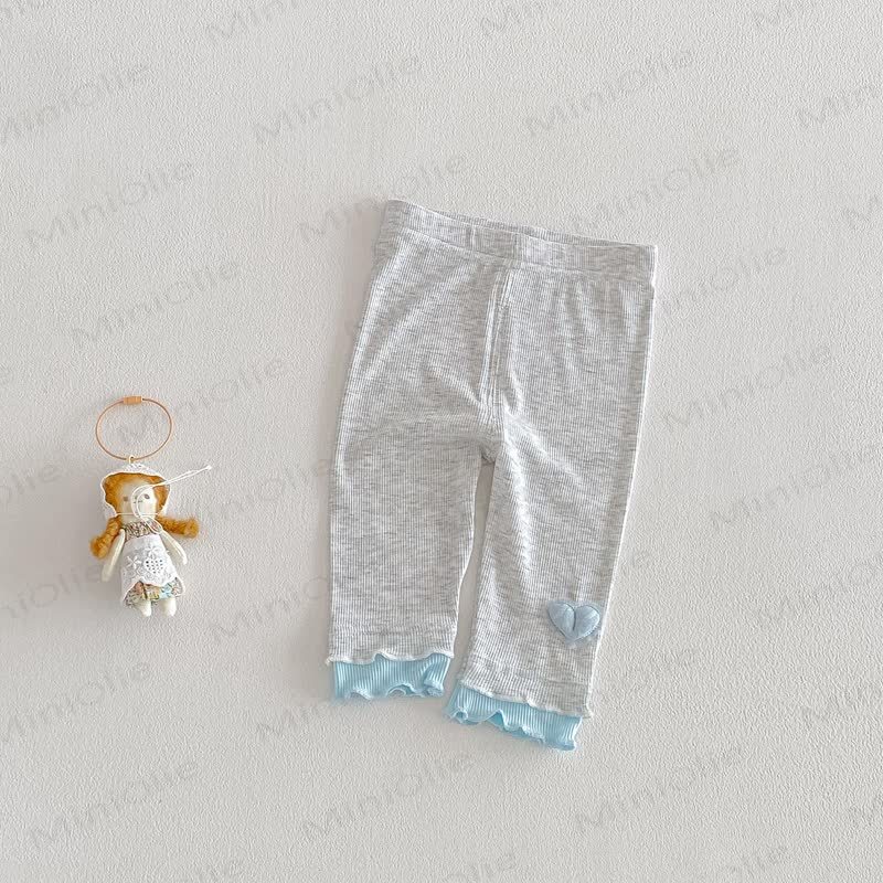 Baby Toddler Girl Solid Color Knitted Leggings - Gray - 2-3T - image 6