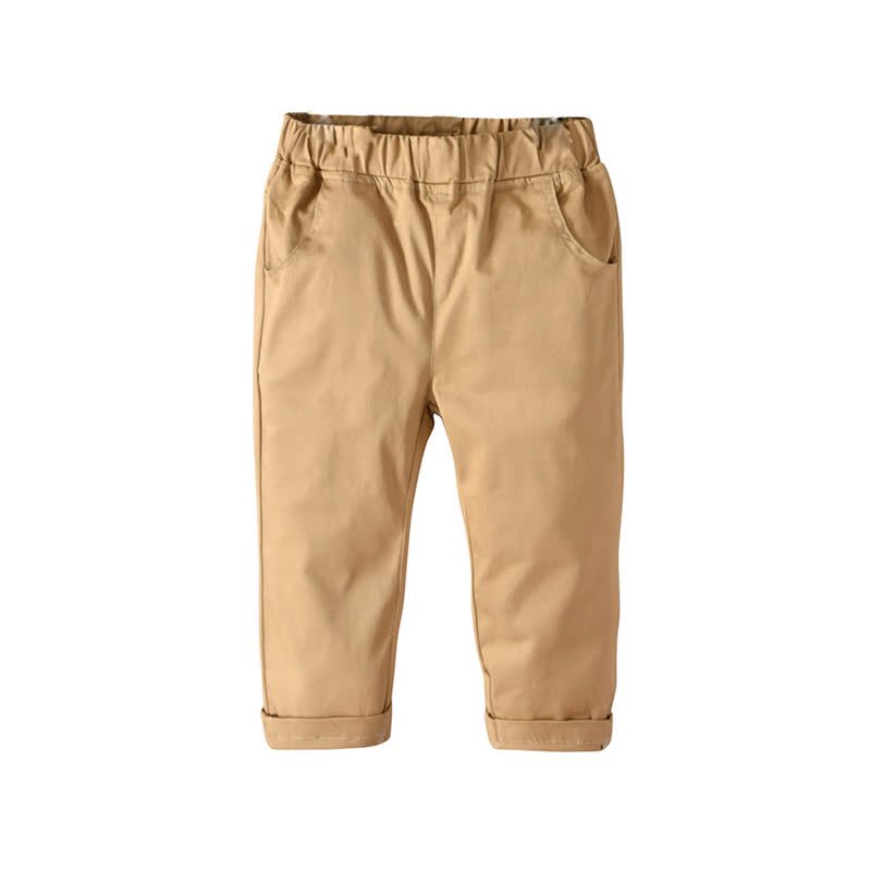 Baby Toddler Boy Solid Color Pants - Khaki - 8-9T - image 3