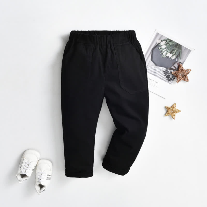Baby Toddler Boy Solid Color Pants - Black - 8-9T - image 7