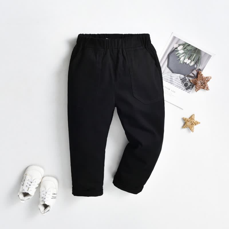 Baby Toddler Boy Solid Color Pants - Black - 8-9T - image 7