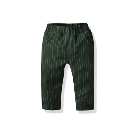 Baby Toddler Boy Solid Color Pants - Dark Green Stripe - 8-9T - image 9