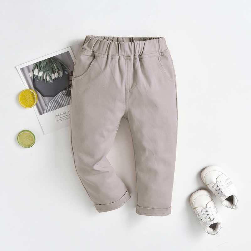 Baby Toddler Boy Solid Color Pants - Light Khaki - 8-9T - image 12