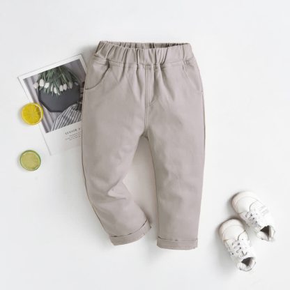 Baby Toddler Boy Solid Color Pants - Light Khaki - 8-9T - image 12