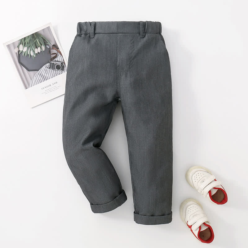 Baby Toddler Boy Solid Color Pants - Gray - 8-9T - image 18
