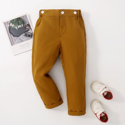 Baby Toddler Boy Solid Color Pants - Orange - 8-9T - image 20