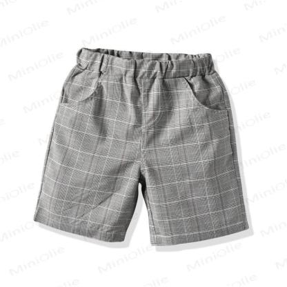 Toddler Baby Boys Gray Plaid Vest 4-piece Set - image 10