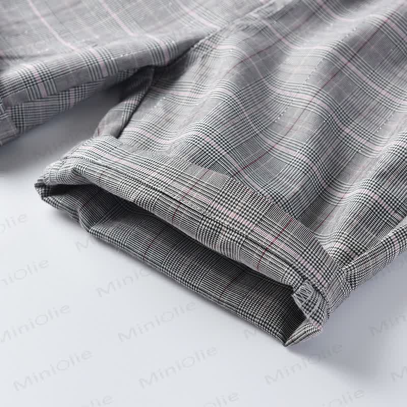 Toddler Baby Boys Gray Plaid Vest 4-piece Set - image 13