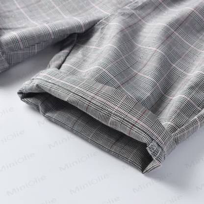 Toddler Baby Boys Gray Plaid Vest 4-piece Set - image 13
