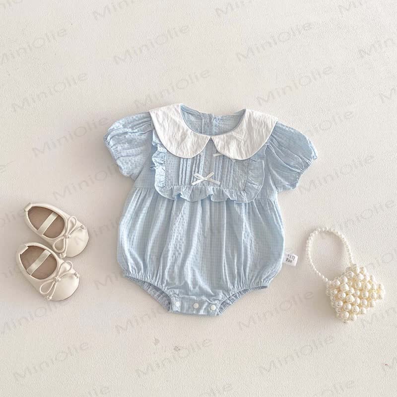 Baby Blue Peter Pan Collar Bodysuit - Blue - 18-24M - image 1