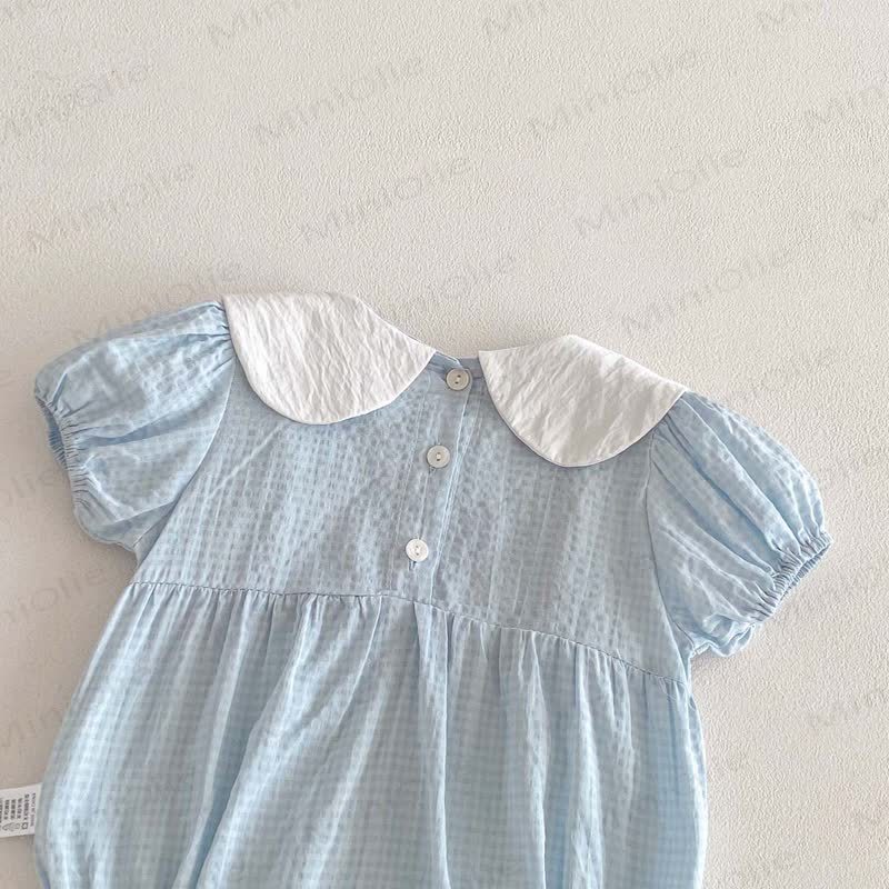 Baby Blue Peter Pan Collar Bodysuit - image 3