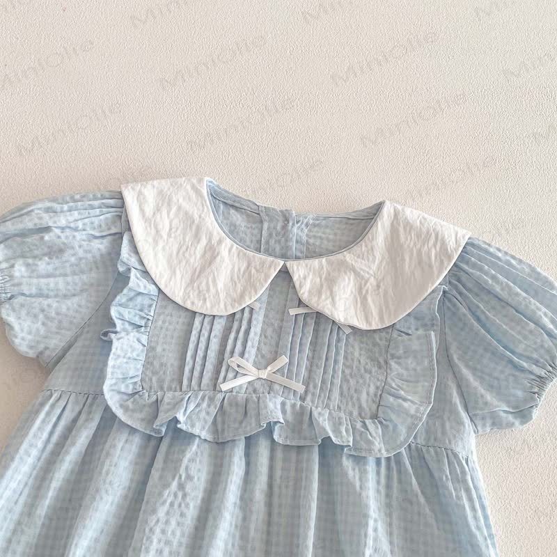 Baby Blue Peter Pan Collar Bodysuit - image 4
