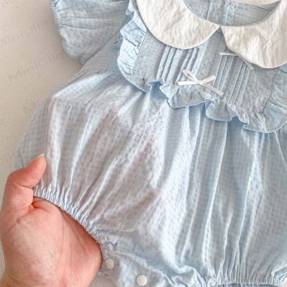 Baby Blue Peter Pan Collar Bodysuit - image 5