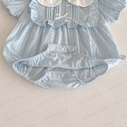 Baby Blue Peter Pan Collar Bodysuit - image 6