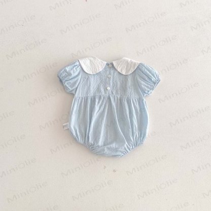 Baby Blue Peter Pan Collar Bodysuit - image 7