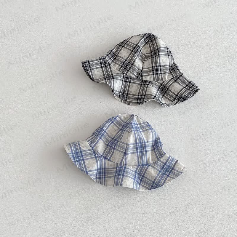 Baby Gingham Peter Pan Collar Bodysuit with Hat - image 13