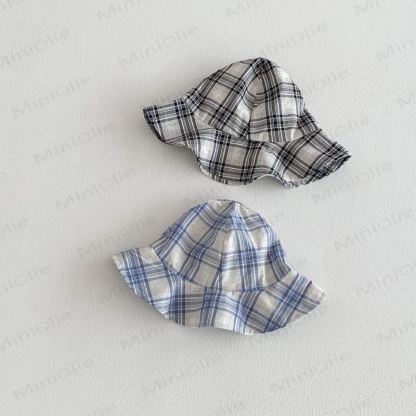 Baby Gingham Peter Pan Collar Bodysuit with Hat - image 13