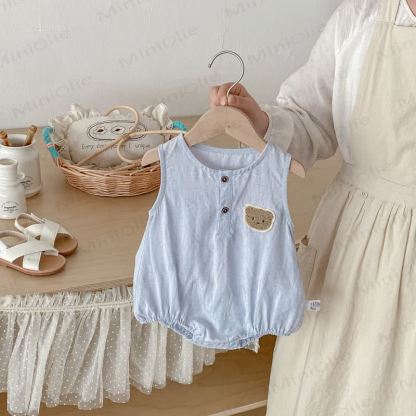 Baby Sleeveless Bear Bodysuit - image 10
