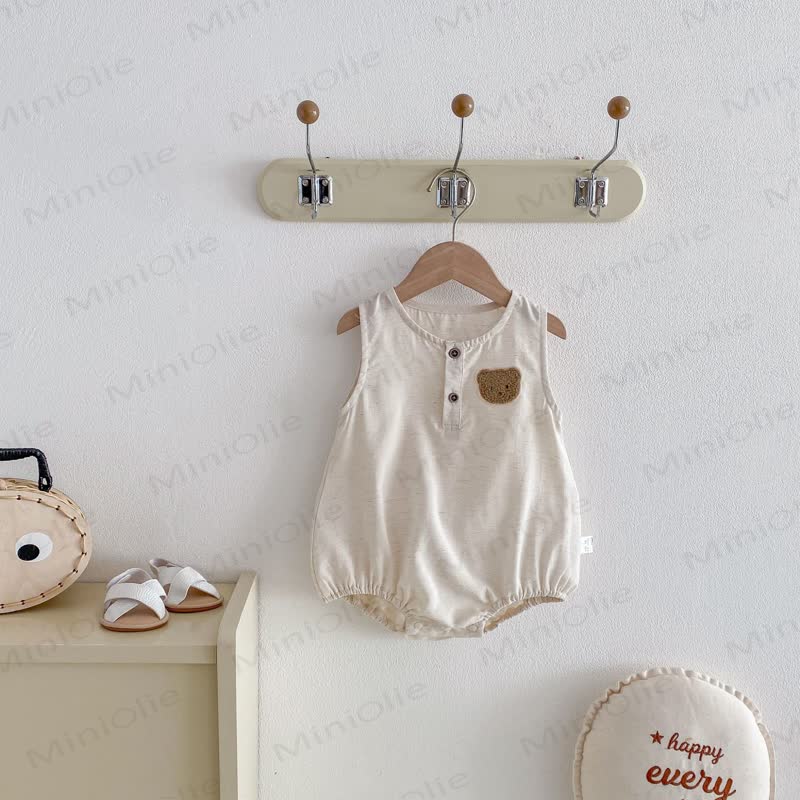 Baby Sleeveless Bear Bodysuit - image 7