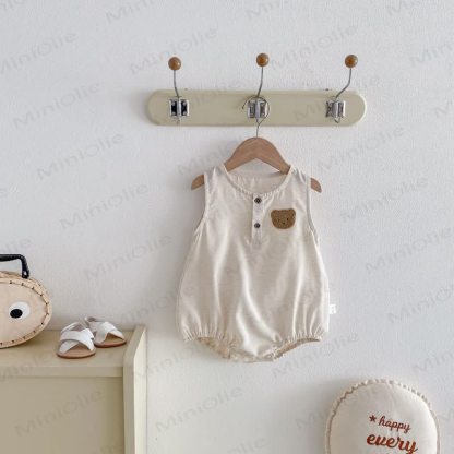 Baby Sleeveless Bear Bodysuit - image 7