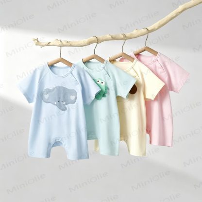 Baby Cotton Short Sleeve Romper - image 1