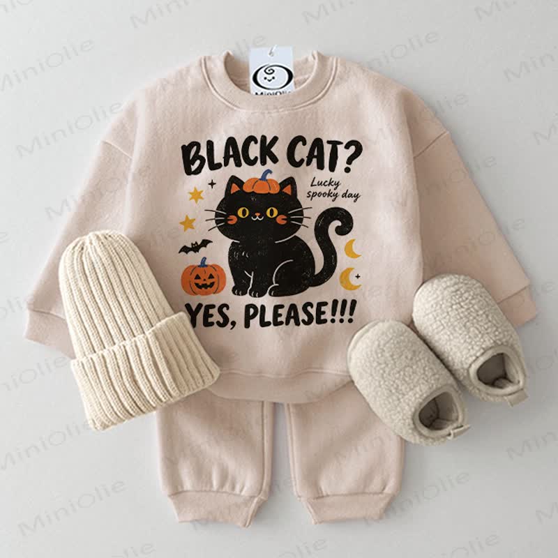 BLACK CAT? YES PLEASE!!! Baby Beige 2-piece Set - Beige - 2-3T - image 1