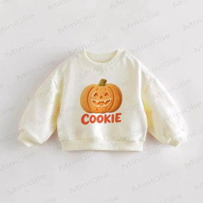 COOKIE Baby Toddler Pumpkin Cream Sweatshirt - Cream - 3-5T - image 1