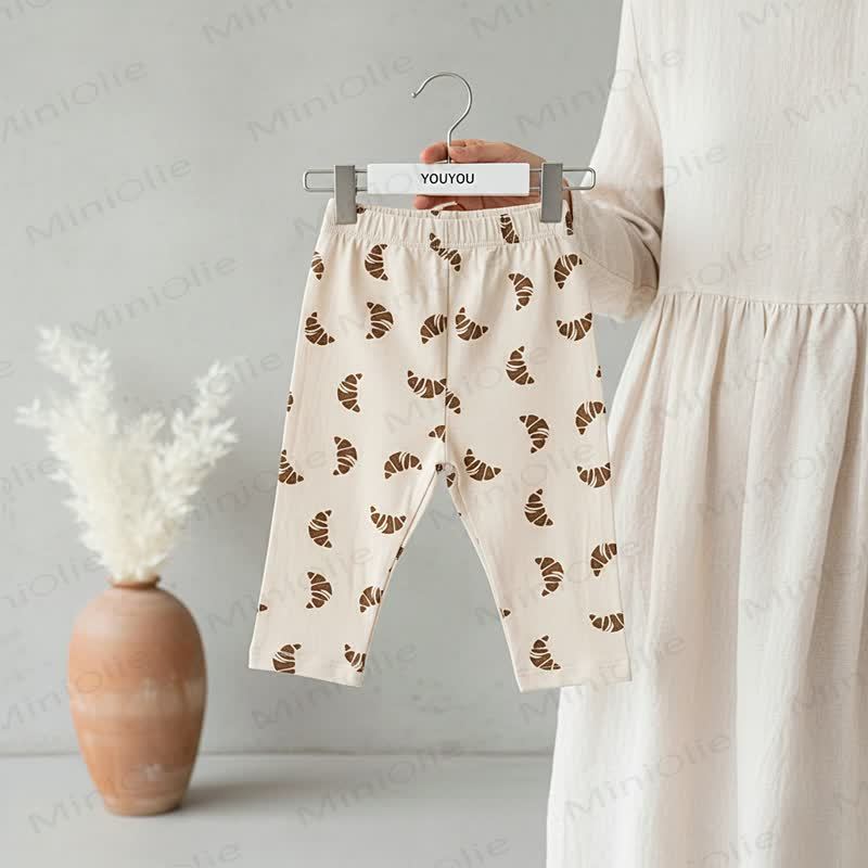 Baby Leopard/Puppy Printed Leggings - Croissant - 2-3T - image 8