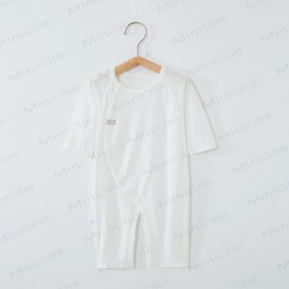 Baby Wrap Snap Solid Color Romper - White - 18-24M - image 12