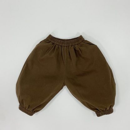 Toddler Baby Loose Fit Versatile Pants - Coffee - 6-7T - image 2