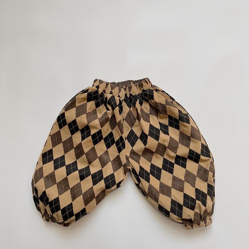 Toddler Baby Loose Fit Versatile Pants - Khaki Plaid - 6-7T - image 6