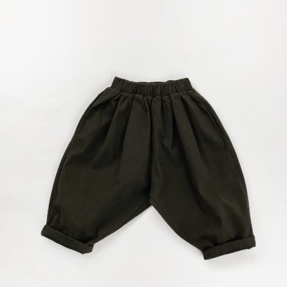 Toddler Baby Loose Fit Versatile Pants - Dark Green Loose Fit - 6-7T - image 32