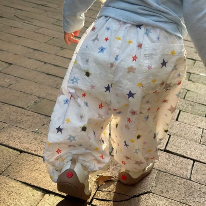 Toddler Girls White Star Print Pants - image 4