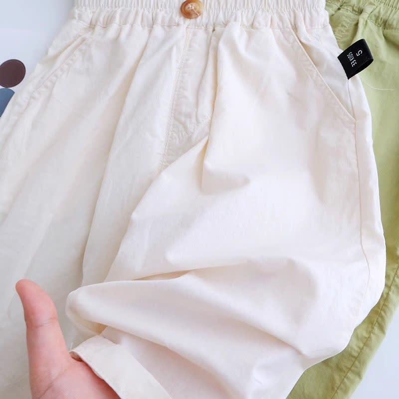 Toddler Solid Color Relaxed Roll Hem Pants - image 8