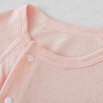 Baby Wrap Snap Solid Color Romper - image 6