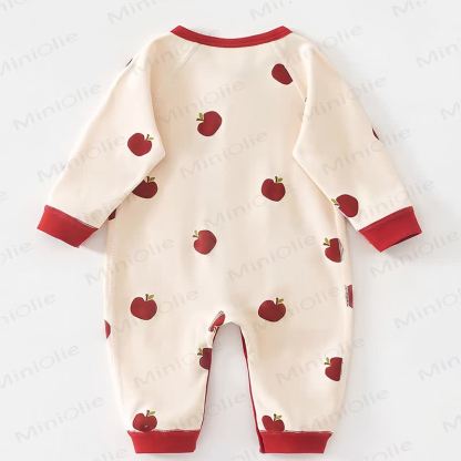 Baby  Apple/Bear Wrap Romper with Hat - image 4