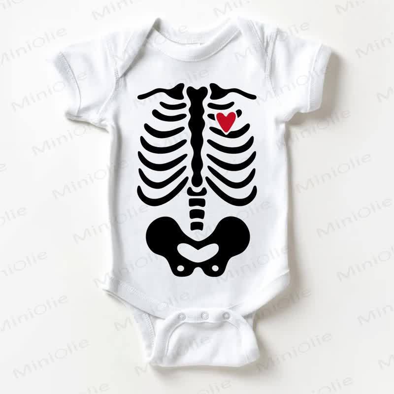 Baby Halloween Skeleton White Bodysuit - White - 18-24M - image 1