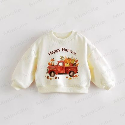 HAPPY HARVEST Baby Toddler Fox Cream Sweatshirt - Cream - 3-5T - image 1