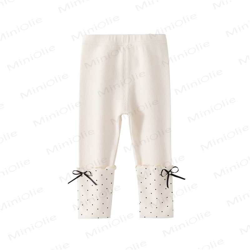 Baby Polka Dot Bow Leggings - image 7
