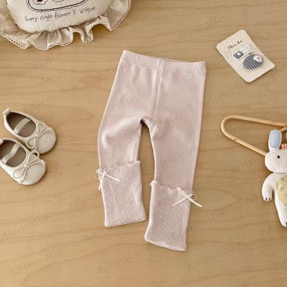 Baby Polka Dot Bow Leggings - Pink - 2-3T - image 8