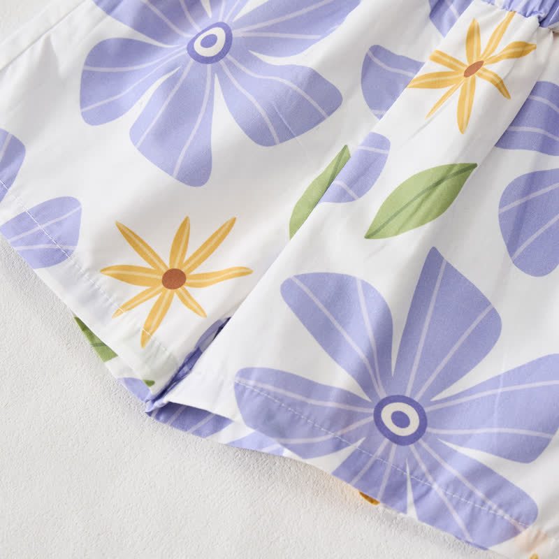 Baby Toddler Purple Flower Short-Sleeve Set - image 6