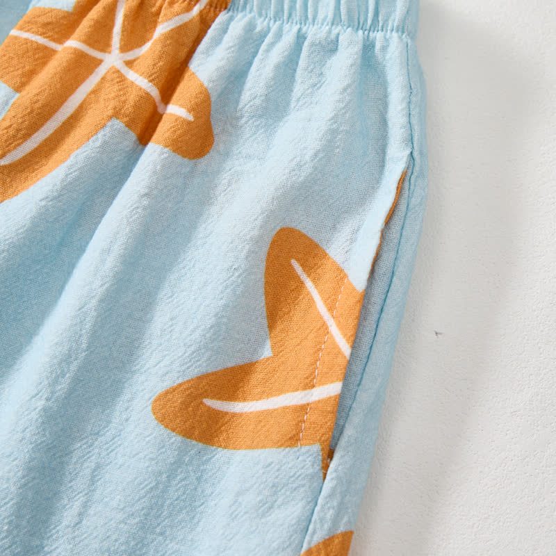 Toddler Boys Blue Starfish Shirt and Shorts 2-piece Set - image 6
