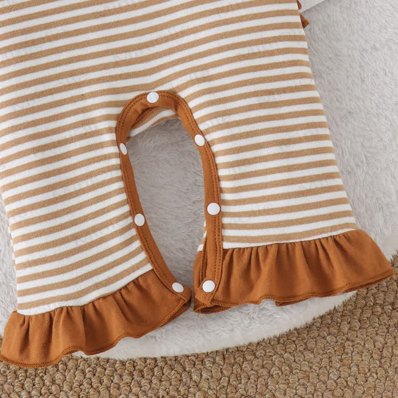 Baby Croissant/Ghost Romper with Bow Headband - image 6